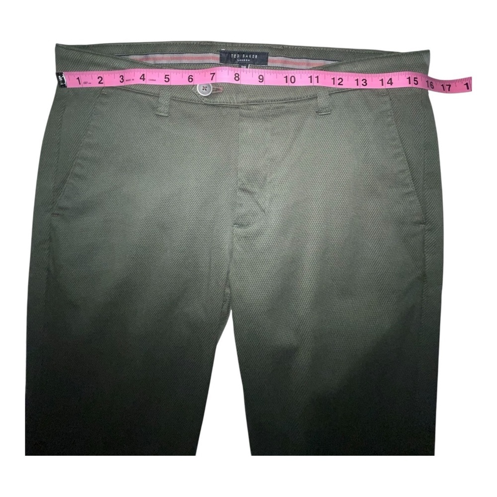 TED BAKER  LONDON MENS Olive Green Chino Pants size 31R - Picture 8 of 9